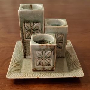 Candle Holder Set with Plate